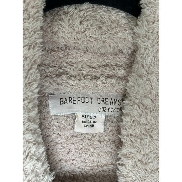 Barefoot Dreams Cozychic Fuzzy Pink Long Heavy Robe With Belt Adult Size 2 - Picture 3 of 7